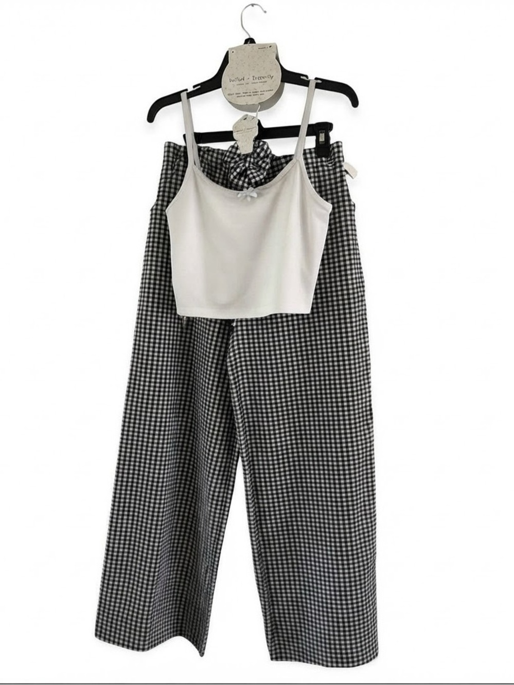better/together Cropped Cami & Wide Leg Set w/Scunchie